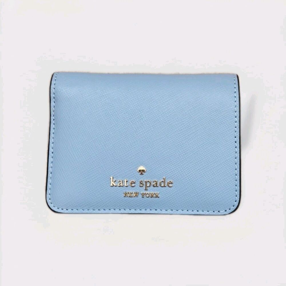 New Small Blue Kate Spade Bifold Wallet